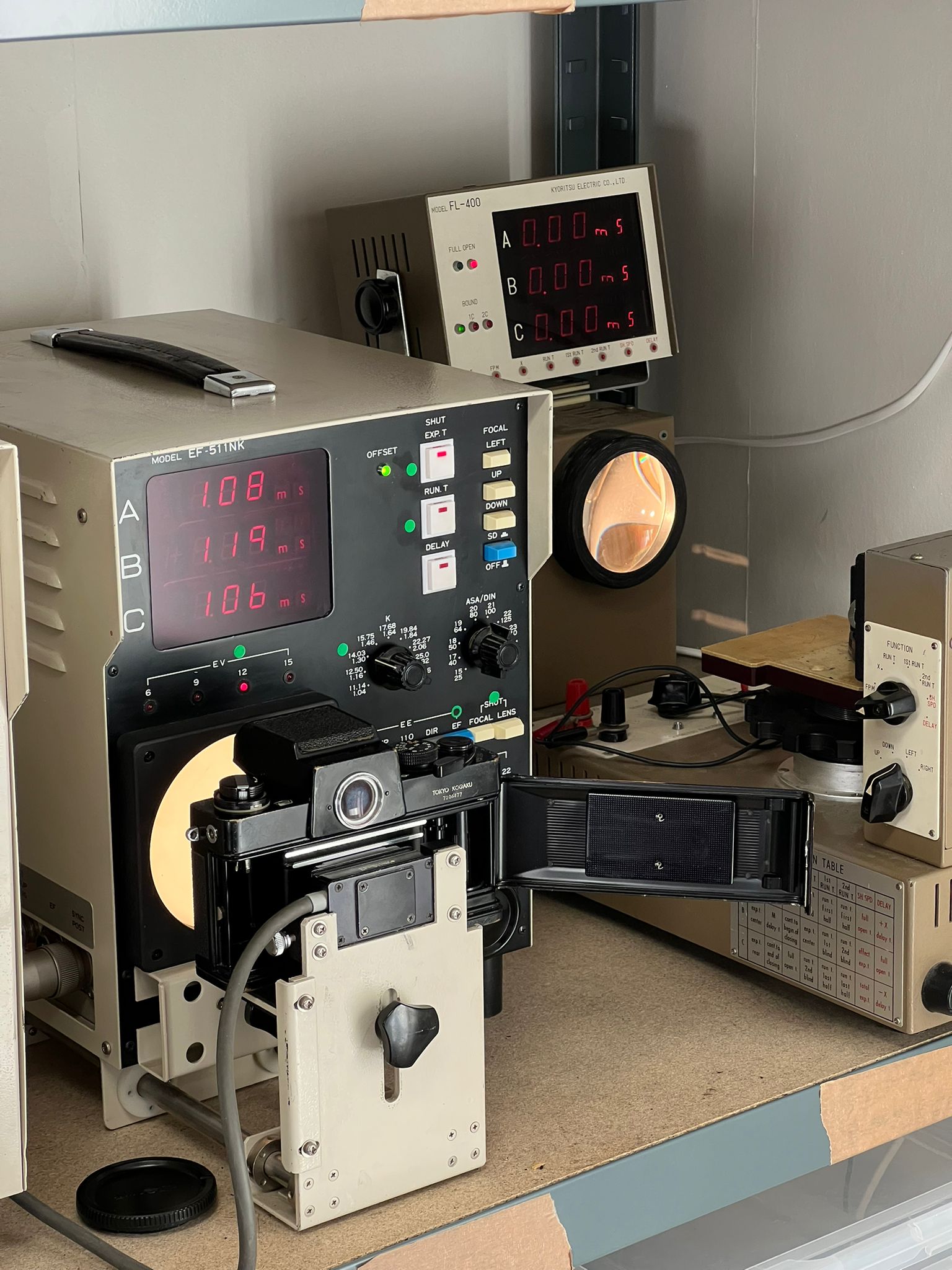 Testeur d'obturateur calibré pour mesurer les vitesses 1/4000s à 1s selon la norme ISO 516