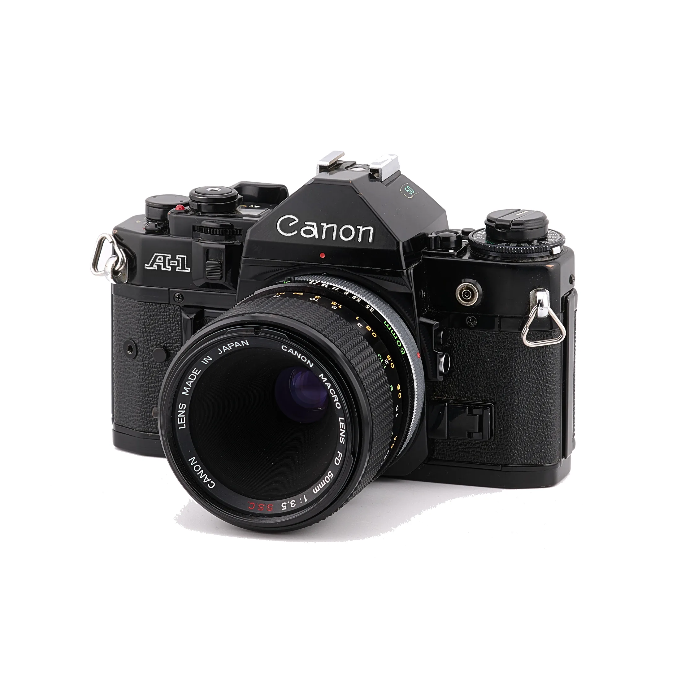 Canon A-1 — Canon Macro Lens FD 50mm f/3.5 S.S.C. Canon A-1 — Canon Macro Lens FD 50mm f/3.5 S.S.C. reconditionné (1)